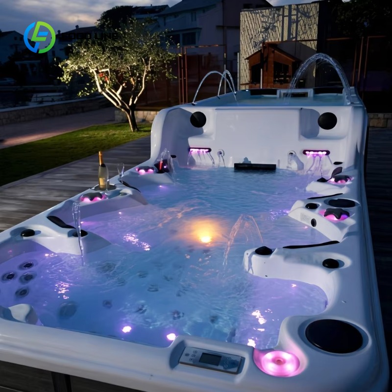 Wellness Resort Spa - Customized Commercial-Grade Dual-Zone Swim Spa Hydromassage